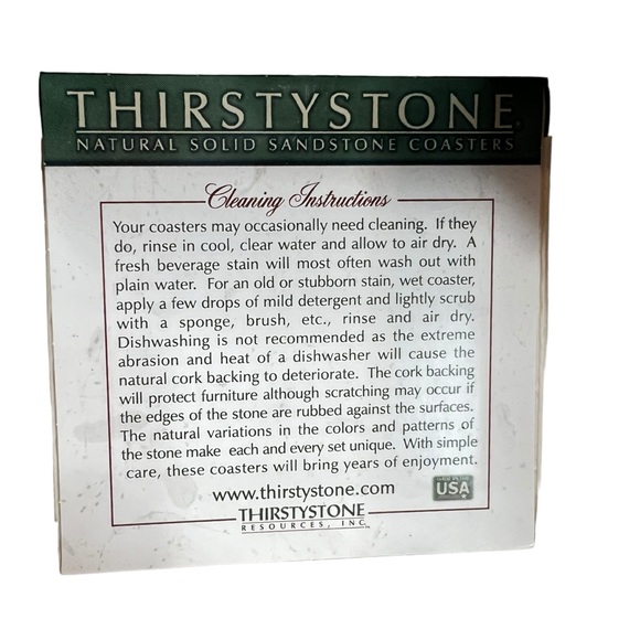 Thirstystone Natural Sandstone Coasters Set of 4 - Picture 4 of 4